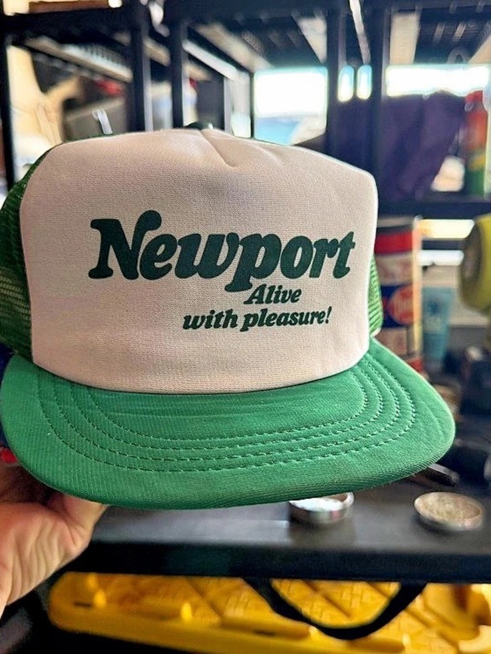 Vintage Newport Alive with Pleasure Trucker Hat